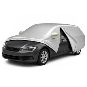 Relaxdays AUTOPLACHTA Stříbrná Outdoor 400-435 cm hatchback obraz