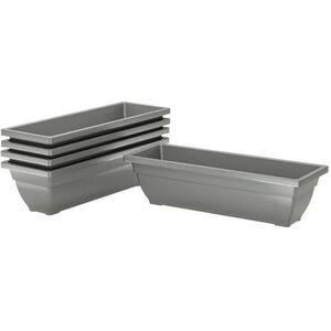Modfu SADA květináčů z plastu 59x21x16 cm šedá stohovatelná, pro vnitřní i venkovní použití, 5 ks obraz