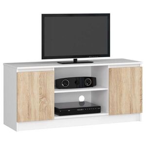 RAUMHIRSCH FURNITURE NÍZKÁ SKŘÍŇ Bílá, dub Sonoma 55/120/40 obraz