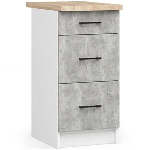 RAUMHIRSCH FURNITURE SKŘÍŇKA Bílá, beton 85/40/46 obraz