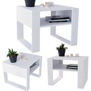 CraftPAK KONZOLOVÝ STOLEK z dřevotřísky, obdélníkový, stabilní, bílý, 45/53, 6/65 cm obraz