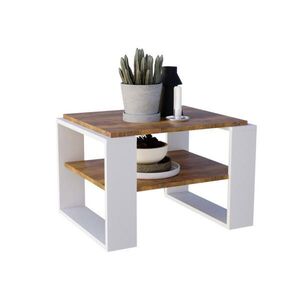 CraftPAK KONZOLOVÝ STOLEK z dřevotřísky, obdélníkový, stabilní, v ořechové barvě, 44/54/63 cm obraz