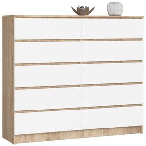 RAUMHIRSCH FURNITURE KOMODA Dub Sonoma, bílá 121/138/40 obraz