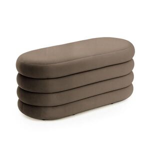 RAUMHIRSCH FURNITURE ČALOUNĚNÁ LAVIČKA s úložným prostorem, hnědá obraz