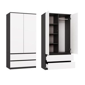 RAUMHIRSCH FURNITURE ŠATNÍK antracit, bílá 90/180/50 obraz
