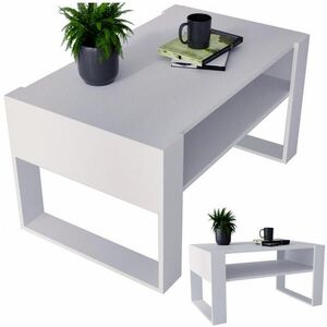CraftPAK KONZOLOVÝ STOLEK Dřevotřísková deska obdélníkový stabilní Bílý 45/53, 6/92 cm obraz