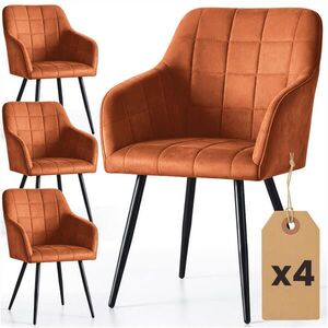 RAUMHIRSCH FURNITURE ČALOUNĚNÁ ŽIDLE, sada 4 ks, kovové nohy bronzové, černá 54/82/58 obraz