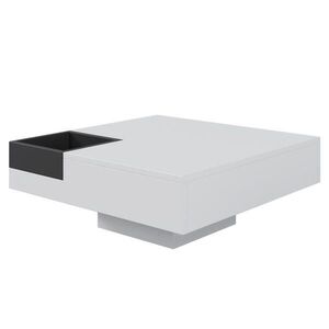 FLIEKS KONFERENČNÍSTOLEK 72x72cm LED Lesklý Bíločerný Box obraz