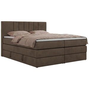 MKS POSTEL BOXSPRING INERO KING 160/200 - Hnědá Samet - Topper Visco - H3 obraz