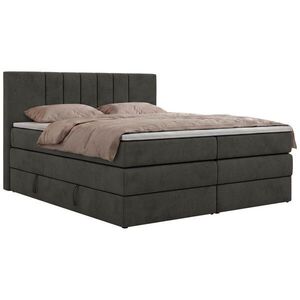 MKS POSTEL BOXSPRING INERO KING 200/200 - Tmavě šedá Samet - Topper Visco - H3 obraz