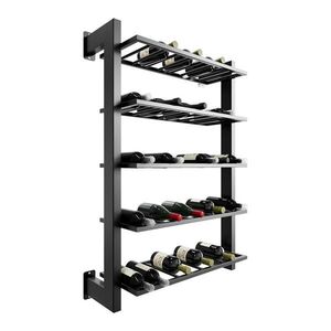 Metalo Pro KOVOVÝ STOJAN NA VÍNO Canary na 45 lahví černá 120/80/30 cm obraz