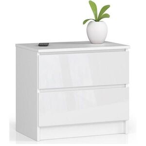 RAUMHIRSCH FURNITURE KOMODA bílá, bílá lesklá 55/60/40 obraz