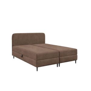 Kaiser Möbel KONTINENTÁLNÍ POSTEL se dvěma úložnými prostory, buklé tkanina Lambi, Hnědá, 120x200 cm, FUBU obraz
