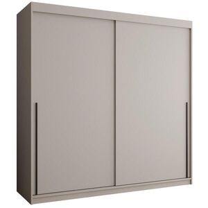Home Collective ŠATNÍ SKŘÍŇ S POSUVNÝMI DVEŘMI 200 cm šířka, kašmírová s černým úchytem obraz