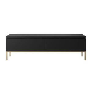 Selsey TV stolek Bemmi černý na kovovém podstavci 150/46/32 cm obraz