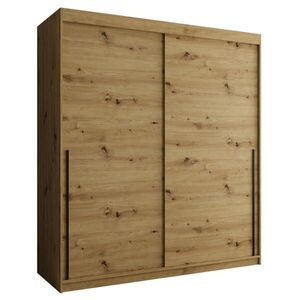 Home Collective ŠATNÍ SKŘÍŇ S POSUVNÝMI DVEŘMI 180 cm šířka, Artisan s černým úchytem obraz