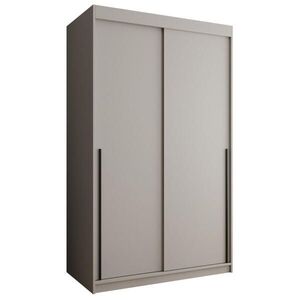 Home Collective ŠATNÍ SKŘÍŇ S POSUVNÝMI DVEŘMI 120 cm šířka, kašmírová s černým úchytem obraz