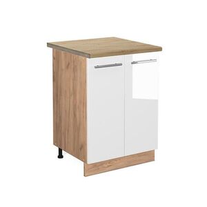 Vicco SPODNÍ SKŘÍŇKA KUCHYŇSKÉ LINKY Fame-Line Bílá vysoký lesk 60 cm , PD Dub obraz