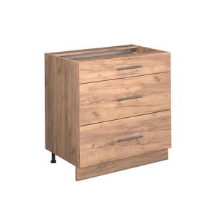 Vicco SPODNÍ SKŘÍŇKA KUCHYŇSKÉ LINKY Fame-Line Zlatý mocný dub 80 cm se 3 zásuvkami, PD Antracit obraz