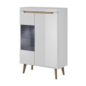 MASSENO VITRÍNA NORDICO 90/134/40 cm Bílá obraz