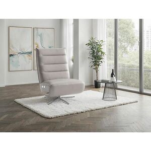 Sit & More RELAXAČNÍ KŘESLO, kůže, světle šedá obraz