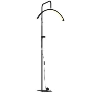 HOMCOM OCELOVÁ stojací lampa, černá obraz