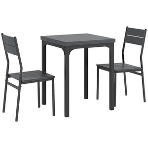 HOMCOM JÍDELNÍ set MDF kov šedý obraz