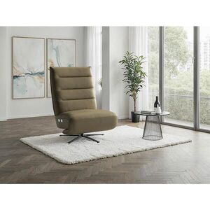 Sit & More RELAXAČNÍ KŘESLO, kůže, olivově zelená obraz