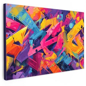 MuchoWow OBRAZ NA PLÁTNĚ Abstraktní - tvary - barevné 60x40 cm obraz