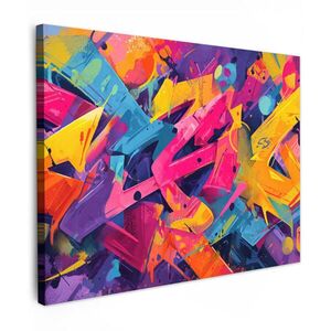 MuchoWow OBRAZ NA PLÁTNĚ Abstraktní - tvary - barevné 80x60 cm obraz