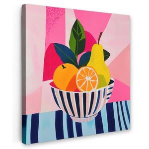 MuchoWow OBRAZ NA PLÁTNĚ Ovoce - abstraktní pozadí - růžové 20x20 cm obraz