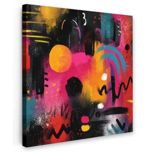 MuchoWow OBRAZ NA PLÁTNĚ Barevné plochy - Tvary - Barevné - Abstraktní 50x50 cm obraz