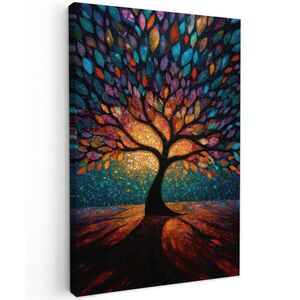 MuchoWow OBRAZ NA PLÁTNĚ Mozaika - barevné - strom - větve 60x90 cm obraz