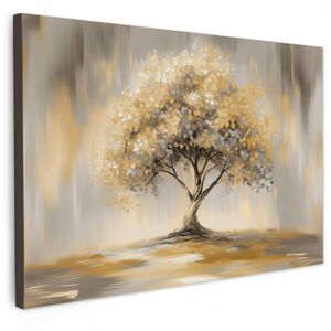 MuchoWow OBRAZ NA PLÁTNĚ Malba - Strom - Abstraktní - Listy 60x40 cm obraz