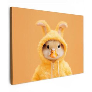MuchoWow OBRAZ NA PLÁTNĚ Velikonoční zajíček - kostým - kachna 80x60 cm obraz
