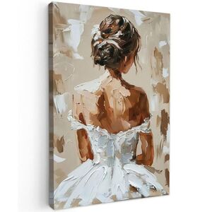 MuchoWow OBRAZ NA PLÁTNĚ Žena - malba - abstraktní - béžová - moderní 20x30 cm obraz