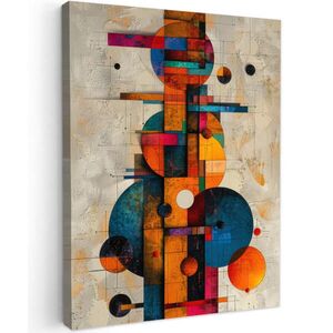 MuchoWow OBRAZ NA PLÁTNĚ Vintage - Moderní umění - Oranžová - Geometrické tvary 60x80 cm obraz