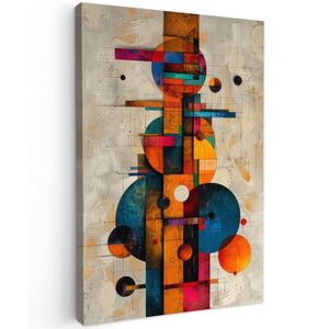 MuchoWow OBRAZ NA PLÁTNĚ Vintage - Moderní umění - Oranžová - Geometrické tvary 20x30 cm obraz