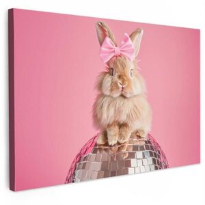 MuchoWow OBRAZ NA PLÁTNĚ Luk - Discoball - Králík 90x60 cm obraz