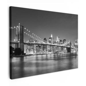 MuchoWow OBRAZ NA PLÁTNĚ New York - Most - Brooklyn - Černobílý - Architektura 40x30 cm obraz