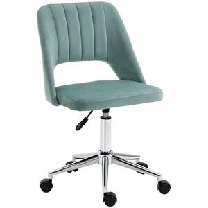 SHOPENTRA OTOČNÁ židle, zelená, sametový vzhled, bez područek, ergonomická obraz