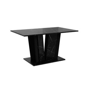 Home Collective KONFERENČNÍ stolek 100 cm, černý, mramorový dekor obraz