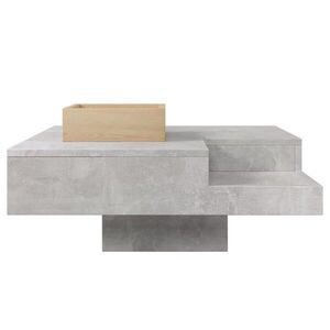 SHOPENTRA KONFERENČNÍ stolek betonový vzhled 72x72x30 cm s úložným prostorem obraz