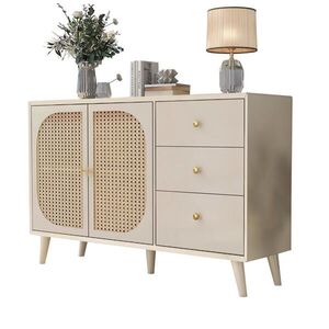 STILVORA KUCHYŇSKÁ SKŘÍŇ v krémové barvě s dvířky a zásuvkami, do jídelny a obývacího pokoje, 120 × 40 × 82, 5 cm obraz