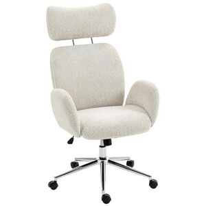 SHOPENTRA ERGONOMICKÉ otočné židle s výškově nastavitelnou opěrkou hlavy, šedobílé obraz