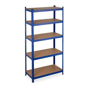Relaxdays REGÁL Modrý pro vysokou zátěž ocel 5 polic 180x90x45 cm obraz