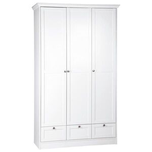 P & B ŠATNÍ SKŘÍŇ S OTOČNÝMI DVEŘMI, bílá, 120/200/51 cm obraz