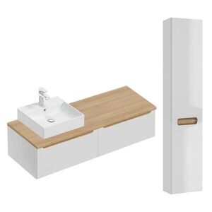 Petits-meubles KOUPELNOVÝ NÁBYTEK 120cm Livia 2er-Set Bílá obraz