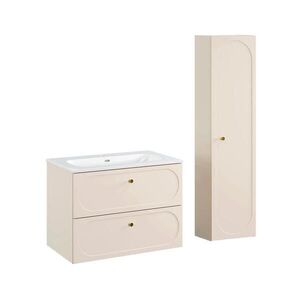 Petits-meubles KOUPELNOVÝ NÁBYTEK 80.2cm Sanae 2er-Set Pískově béžová obraz