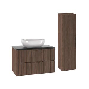 Petits-meubles KOUPELNOVÝ NÁBYTEK 80.6cm Siena 2er-Set Dřevo a černá obraz